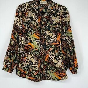 Vintage Marie France Silk button up blouse